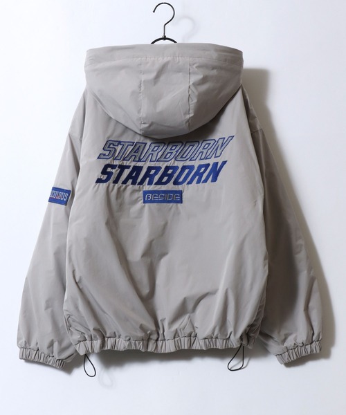 SITRY(シトリー)の「Big Patch Padded Zip Hoodie/ワッペン刺繍 オーバーサイズ パファージャケット パデッドジャケット ファイバーダウンジャケット レディース メンズ(ダウンジャケット/コート・メンズ・ブラック/ライトグレー・M/L)」の18枚目の写真