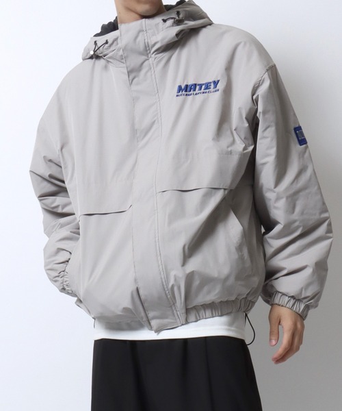 SITRY(シトリー)の「Big Patch Padded Zip Hoodie/ワッペン刺繍 オーバーサイズ パファージャケット パデッドジャケット ファイバーダウンジャケット レディース メンズ(ダウンジャケット/コート・メンズ・ブラック/ライトグレー・M/L)」の12枚目の写真