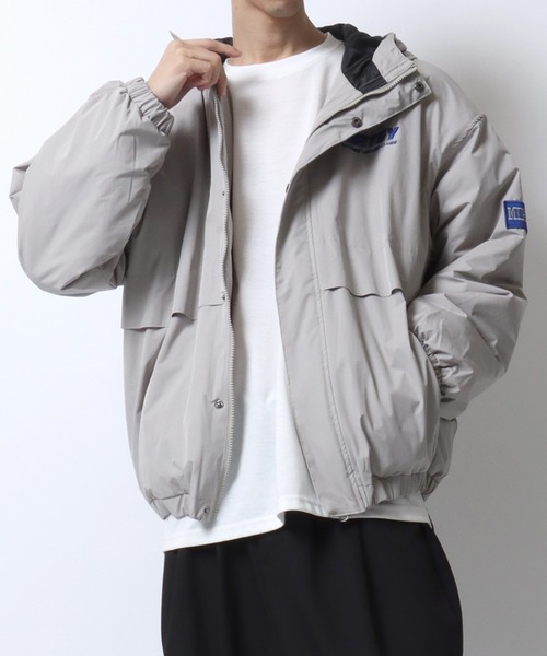 セール】Big Patch Padded Zip Hoodie/ワッペン刺繍 オーバーサイズ