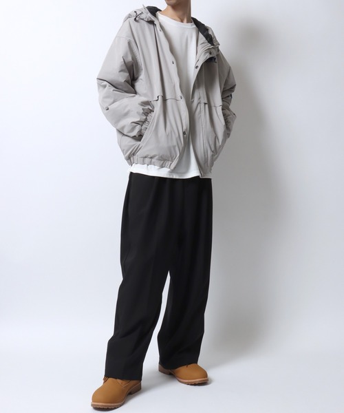 SITRY(シトリー)の「Big Patch Padded Zip Hoodie/ワッペン刺繍 オーバーサイズ パファージャケット パデッドジャケット ファイバーダウンジャケット レディース メンズ(ダウンジャケット/コート・メンズ・ブラック/ライトグレー・M/L)」の14枚目の写真