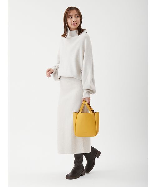 トップス Mou loose knit set up color ivory Mou loose knit set up ivory - メルカリ