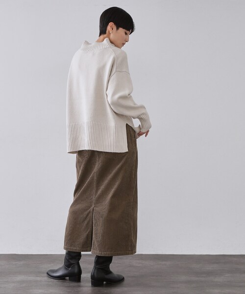 OPAQUE.CLIP（オペークドットクリップ）の「コーデュロイナロースカート【洗濯機OK】（スカート・レディース・ライトブルー/ブラウン系/キャメル・38/40/42）」の15枚目の写真