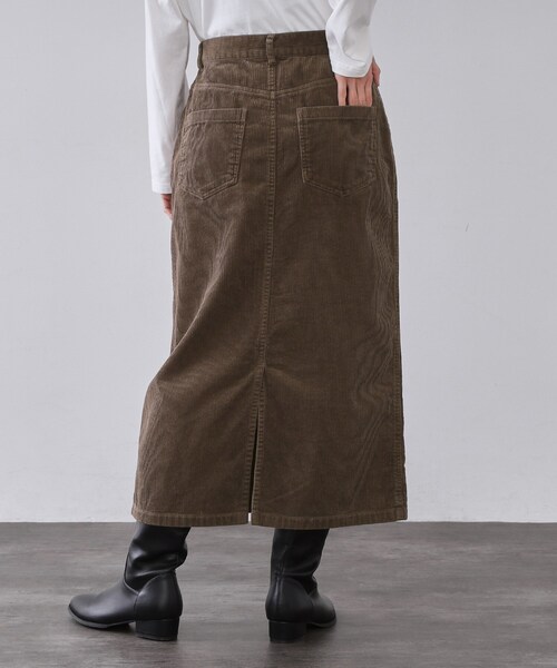 OPAQUE.CLIP（オペークドットクリップ）の「コーデュロイナロースカート【洗濯機OK】（スカート・レディース・ライトブルー/ブラウン系/キャメル・38/40/42）」の19枚目の写真