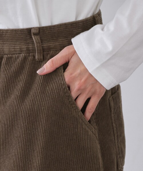 OPAQUE.CLIP（オペークドットクリップ）の「コーデュロイナロースカート【洗濯機OK】（スカート・レディース・ライトブルー/ブラウン系/キャメル・38/40/42）」の22枚目の写真