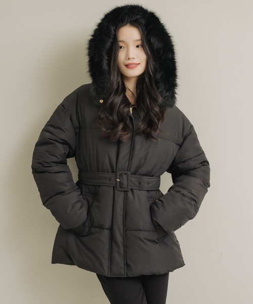 NEUNA（ヌナ）の「2wayキルティングダウンコート（ダウンジャケット/コート・レディース・アイボリー/ブラック・FREE）」の2枚目の写真