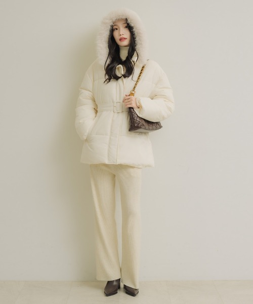 NEUNA（ヌナ）の「2wayキルティングダウンコート（ダウンジャケット/コート・レディース・アイボリー/ブラック・FREE）」の6枚目の写真