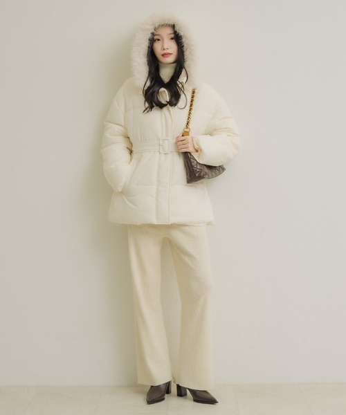 NEUNA（ヌナ）の「2wayキルティングダウンコート（ダウンジャケット/コート・レディース・アイボリー/ブラック・FREE）」の7枚目の写真