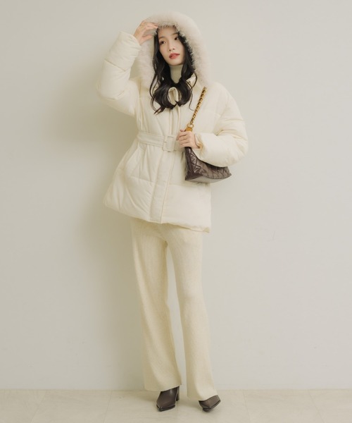 NEUNA（ヌナ）の「2wayキルティングダウンコート（ダウンジャケット/コート・レディース・アイボリー/ブラック・FREE）」の10枚目の写真