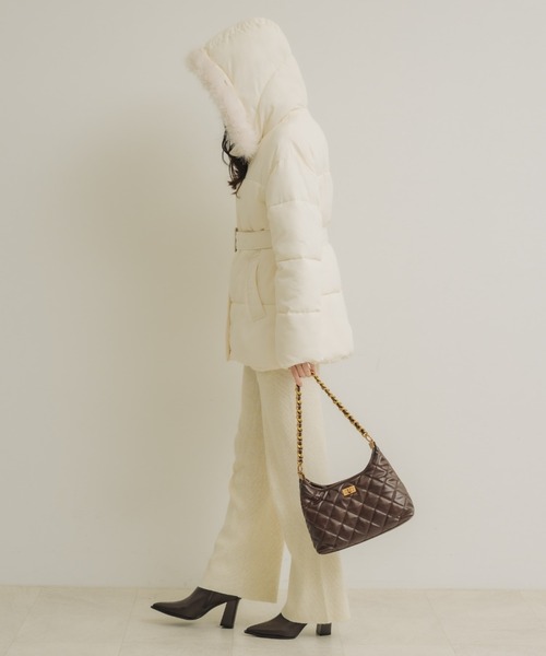 NEUNA（ヌナ）の「2wayキルティングダウンコート（ダウンジャケット/コート・レディース・アイボリー/ブラック・FREE）」の14枚目の写真