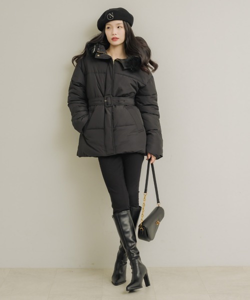 NEUNA（ヌナ）の「2wayキルティングダウンコート（ダウンジャケット/コート・レディース・アイボリー/ブラック・FREE）」の15枚目の写真