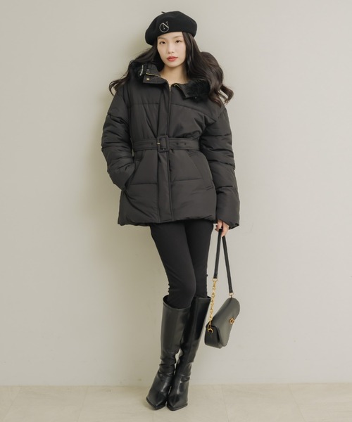 NEUNA（ヌナ）の「2wayキルティングダウンコート（ダウンジャケット/コート・レディース・アイボリー/ブラック・FREE）」の16枚目の写真