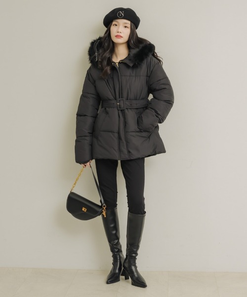 NEUNA（ヌナ）の「2wayキルティングダウンコート（ダウンジャケット/コート・レディース・アイボリー/ブラック・FREE）」の20枚目の写真