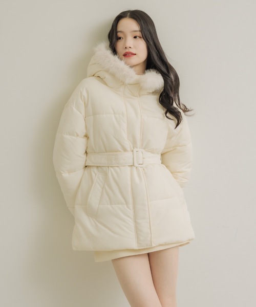 アイボリー キルティングダウンジャケット セール】2wayキルティングダウンコート（ダウンジャケット/コート