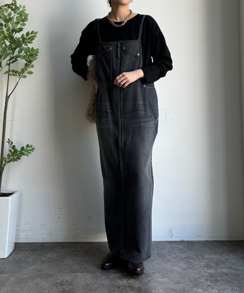 DouDou（ドゥドゥ）の「【WEB限定】ウォームルーズロンTEE（Tシャツ/カットソー・レディース・ブラック/オフホワイト/チャコールグレー/ブラウン・FREE）」の17枚目の写真