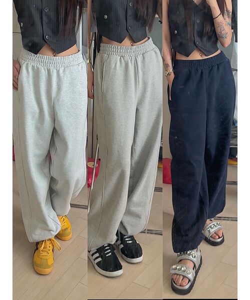 MUSINSA STANDARD WOMAN（ムシンサスタンダードウーマン）の「ウィメンズワイドスウェットパンツ[ミディアムグレー]（スウェットパンツ・レディース・その他・SMALL/MEDIUM/LARGE/X-SMALL）」の15枚目の写真