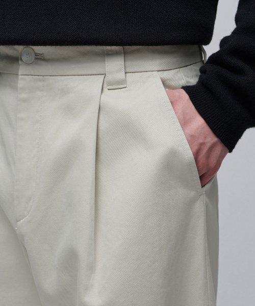 MUSINSA STANDARD（ムシンサスタンダード）の「カーブドワイドチノパンツ[クリーム]（その他パンツ・メンズ・その他・40/38/33/26/27/28/29/42/36/34/32/30/31）」の10枚目の写真