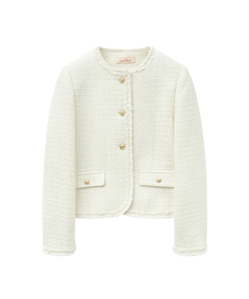VANONE ATELIER（バノンアトリエ）の「O3755 ウールツイードジャケット_Ivory（その他アウター・レディース・アイボリー・SMALL/MEDIUM）」の2枚目の写真