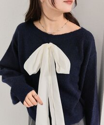 mystic | リボン付きニット プルオーバー(ニット/セーター)