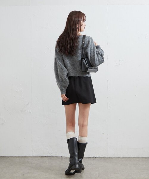 mystic（ミスティック）の「リボン付きニット プルオーバー（ニット/セーター・レディース・ベージュ/チャコールグレー/ネイビー・FREE）」の7枚目の写真