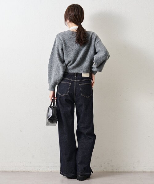 mystic（ミスティック）の「リボン付きニット プルオーバー（ニット/セーター・レディース・ベージュ/チャコールグレー/ネイビー・FREE）」の16枚目の写真