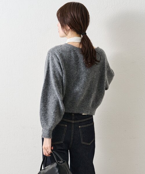 mystic（ミスティック）の「リボン付きニット プルオーバー（ニット/セーター・レディース・ベージュ/チャコールグレー/ネイビー・FREE）」の18枚目の写真