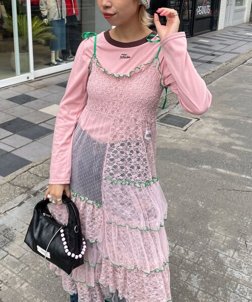 HELLO.SANFRANCISCO（ハローサンフランシスコ）の「【HELLO.SANFRANCISCO/ハローサンフランシスコ】2WAYレースブロッキングティアードスカート（スカート・レディース・ホワイト/ピンク/アイボリー・ONE SIZE）」の22枚目の写真