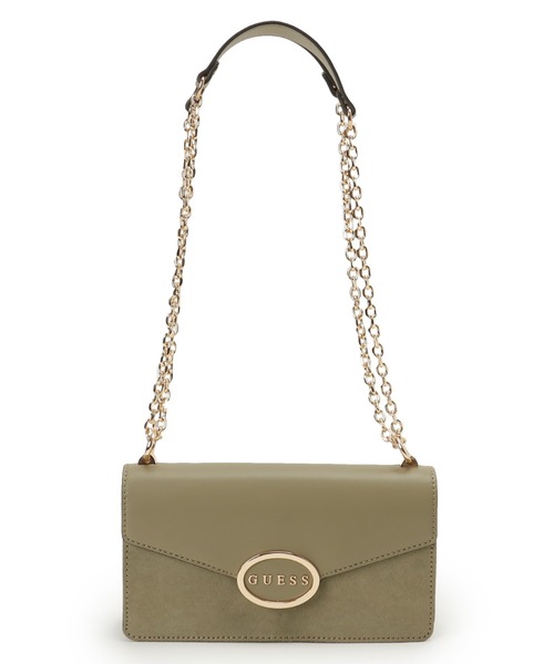 Guess(ゲス)の「GRACIA Convertible Crssbdy Flap ショルダーバッグ (ショルダーバッグ・レディース・ネイビー/グリーン・ONE SIZE)」の2枚目の写真
