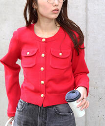 FREE'S MART | ◇フロントポケット金ボタンニットカーディガン(ニット/セーター)