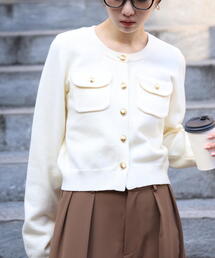 FREE'S MART | ◇フロントポケット金ボタンニットカーディガン(ニット/セーター)