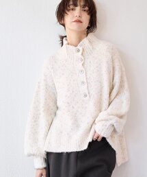 RIVE DROITE | 【キャッチーな編地】ラメノット2wayタートル(ニット/セーター)