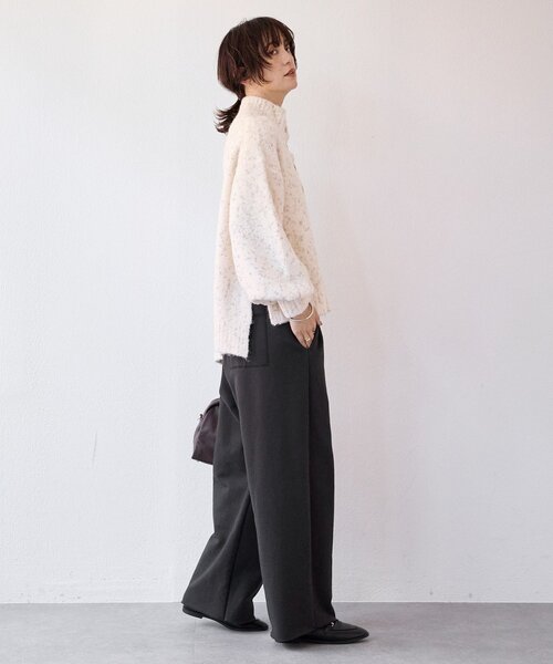 RIVE DROITE（リヴドロワ）の「【キャッチーな編地】ラメノット2wayタートル（ニット/セーター・レディース・ブラウン/オフホワイト・FREE）」の20枚目の写真