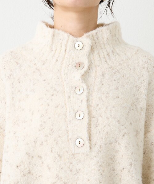 RIVE DROITE（リヴドロワ）の「【キャッチーな編地】ラメノット2wayタートル（ニット/セーター・レディース・ブラウン/オフホワイト・FREE）」の4枚目の写真