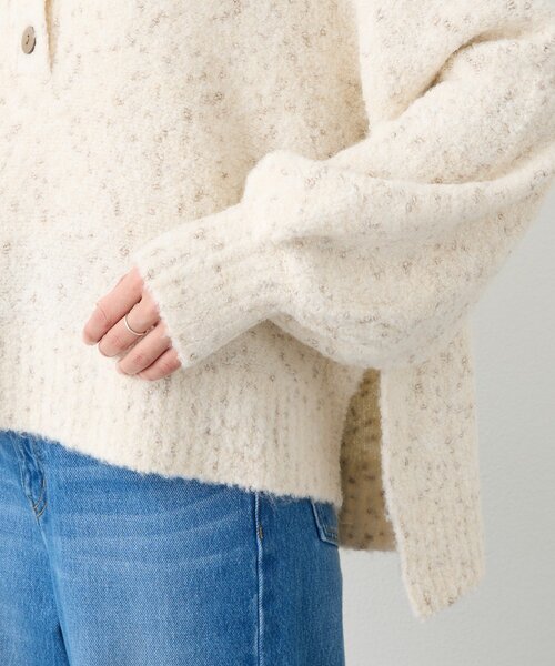 RIVE DROITE（リヴドロワ）の「【キャッチーな編地】ラメノット2wayタートル（ニット/セーター・レディース・ブラウン/オフホワイト・FREE）」の5枚目の写真