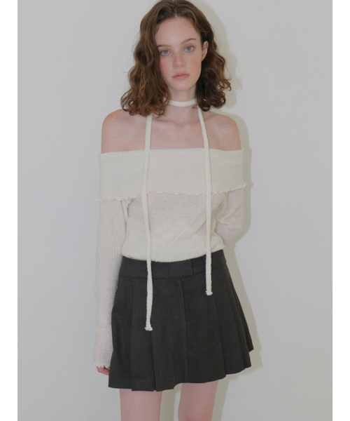ETMON（エトモン）の「Winter Pleated Mini Skirt, Charcoal（スカート・レディース・その他・SMALL/MEDIUM）」の2枚目の写真