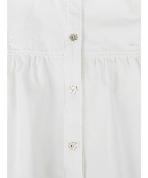 TUOMIO（トゥオミオ）の「ROUND COLLAR RIBBON SHIRT [WHITE]（シャツ/ブラウス・レディース・その他・2/1）」の4枚目の写真