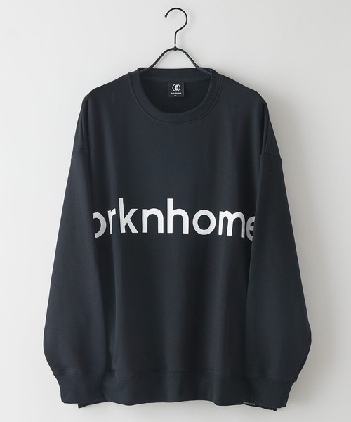 brknhome(ブロークンホーム)の「【BRKNHOME/ブロークンホーム】ブランドロゴ プリント スウェットトレーナー(スウェット・メンズ・杢グレー/ブラック・MEDIUM/LARGE)」の3枚目の写真