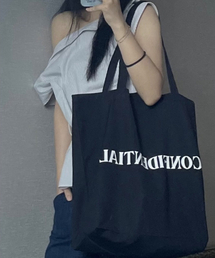 LADY VOLUME（レディーボリューム）の「コンフィデンシャルコットンバッグ (ネイビー)（エコバッグ/サブバッグ）」