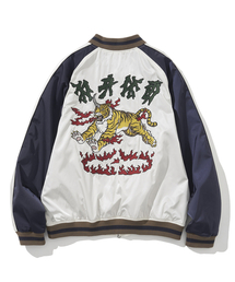 NOT4NERD（ノットフォーナード）の「Horned Tiger Satin Blouson Jacket - Ivory（MA-1）」