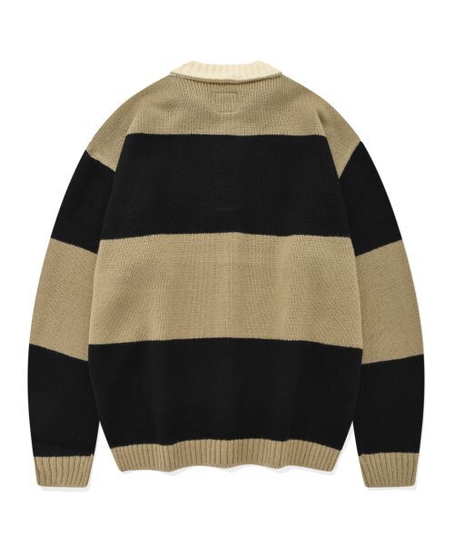 VISION STREET WEAR(ヴィジョンストリートウェア)の「VSW Washable Stripe Polo Knit Beige(ニット/セーター・レディース・その他・SMALL/MEDIUM/LARGE/X-LARGE)」の9枚目の写真