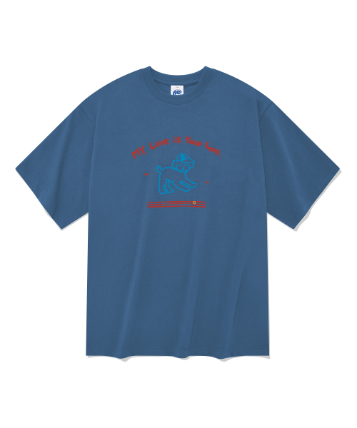 RADINEO(ラディネオ)の「20番手ラブ半袖Tシャツブルー(Tシャツ/カットソー・メンズ・その他・LARGE/MEDIUM/X-LARGE)」の1枚目の写真