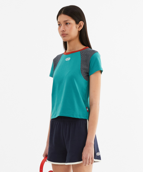 MENASOO(ミナス)の「MNS Raglan Stripe T Shirt_Mint(Tシャツ/カットソー・レディース・ミント・F)」の12枚目の写真