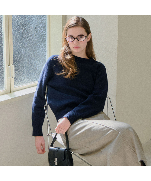 Bulia fine merino wool knit - Navy