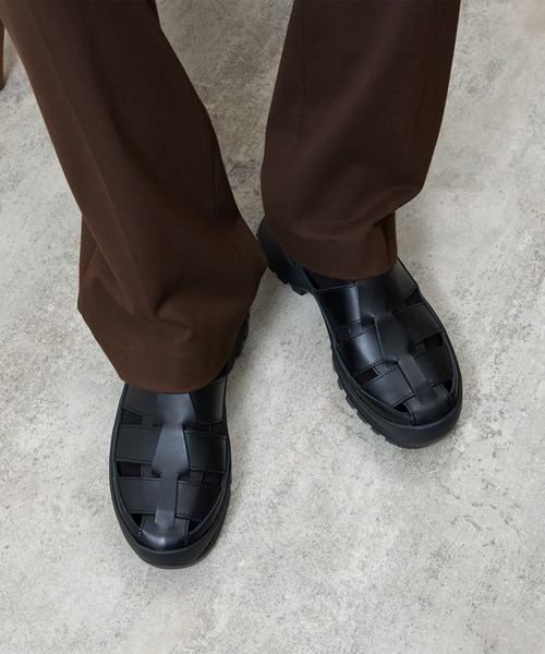 And A(アンドエー)の「PADRONE パドローネ / GURRKHA SHOES with #884C Vibram ビブラムソールレザーグルカシューズ / PU8840-2010(ドレスシューズ・メンズ・ブラック・43/42/41/40)」の18枚目の写真