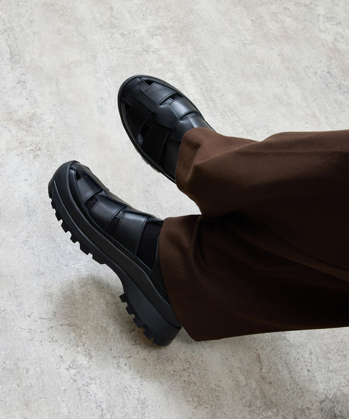 And A(アンドエー)の「PADRONE パドローネ / GURRKHA SHOES with #884C Vibram ビブラムソールレザーグルカシューズ / PU8840-2010(ドレスシューズ・メンズ・ブラック・43/42/41/40)」の21枚目の写真