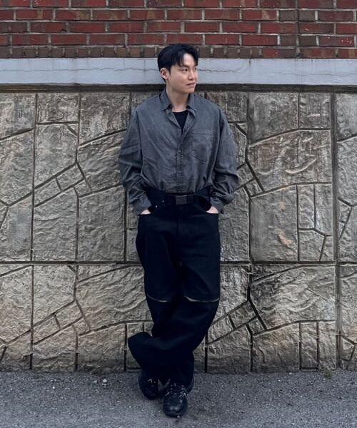 ENDOOR(エンドア)の「Vintage shirt (vtg gray)(シャツ/ブラウス・メンズ・チャコールグレー・1/2)」の8枚目の写真