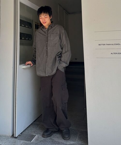 ENDOOR(エンドア)の「Vintage shirt (vtg gray)(シャツ/ブラウス・メンズ・チャコールグレー・1/2)」の10枚目の写真