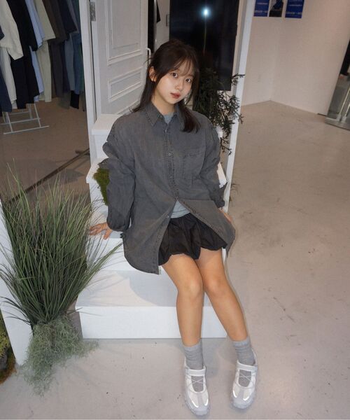 ENDOOR(エンドア)の「Vintage shirt (vtg gray)(シャツ/ブラウス・メンズ・チャコールグレー・1/2)」の15枚目の写真
