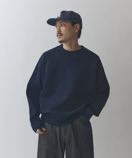 Lui's（ルイス）の「VISミラノリブクルーネックニット（ニット/セーター・メンズ・モカ/ネイビー/ブラック・S/M）」の3枚目の写真