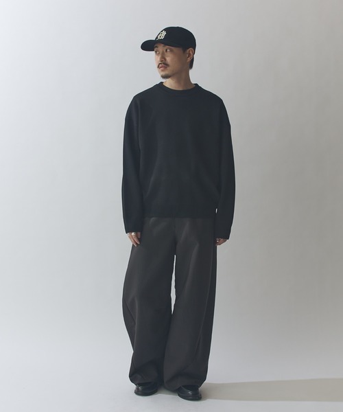 Lui's（ルイス）の「VISミラノリブクルーネックニット（ニット/セーター・メンズ・モカ/ネイビー/ブラック・S/M）」の9枚目の写真