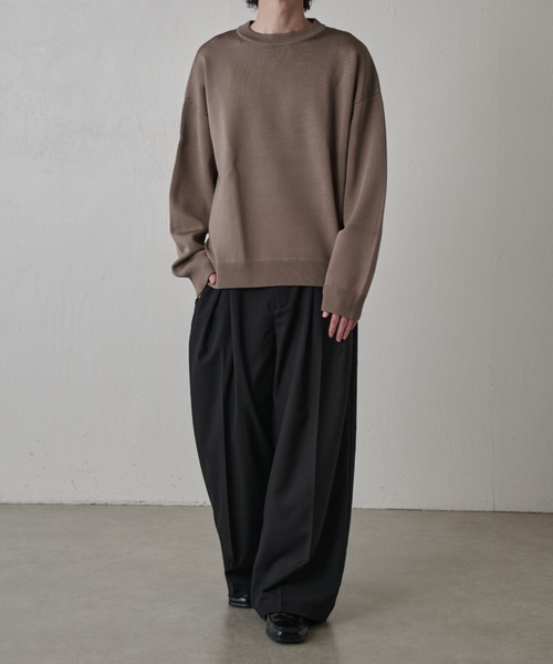 Lui's(ルイス)の「VISミラノリブクルーネックニット(ニット/セーター・メンズ・モカ/ネイビー/ブラック・S/M)」の13枚目の写真